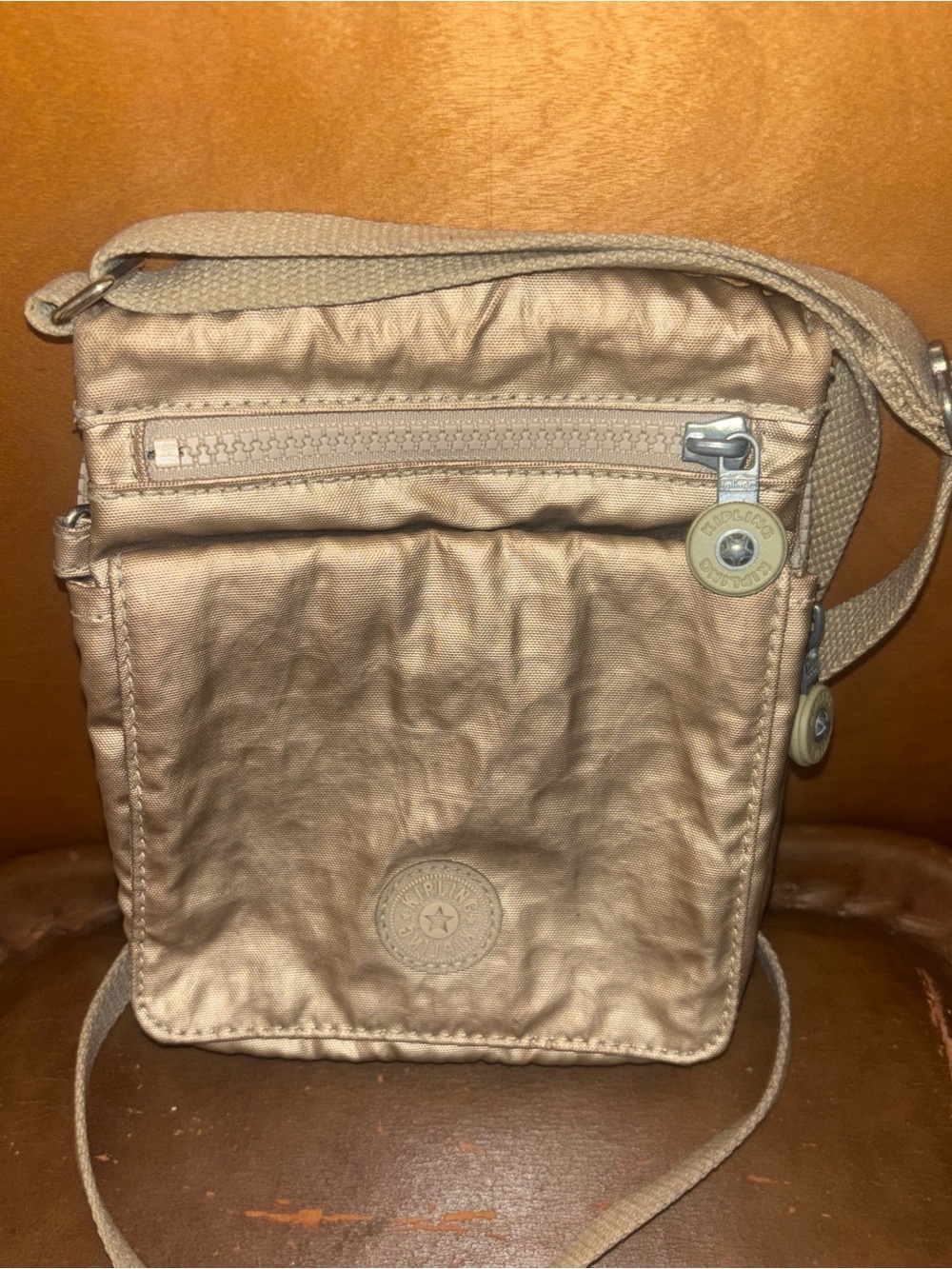Kipling El Dorado Crossbody Bag in metallic gold